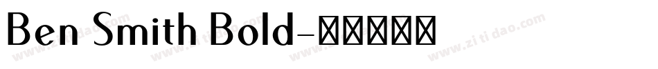 Ben Smith Bold字体转换
